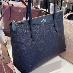 Kate Spade glitter fabric tote